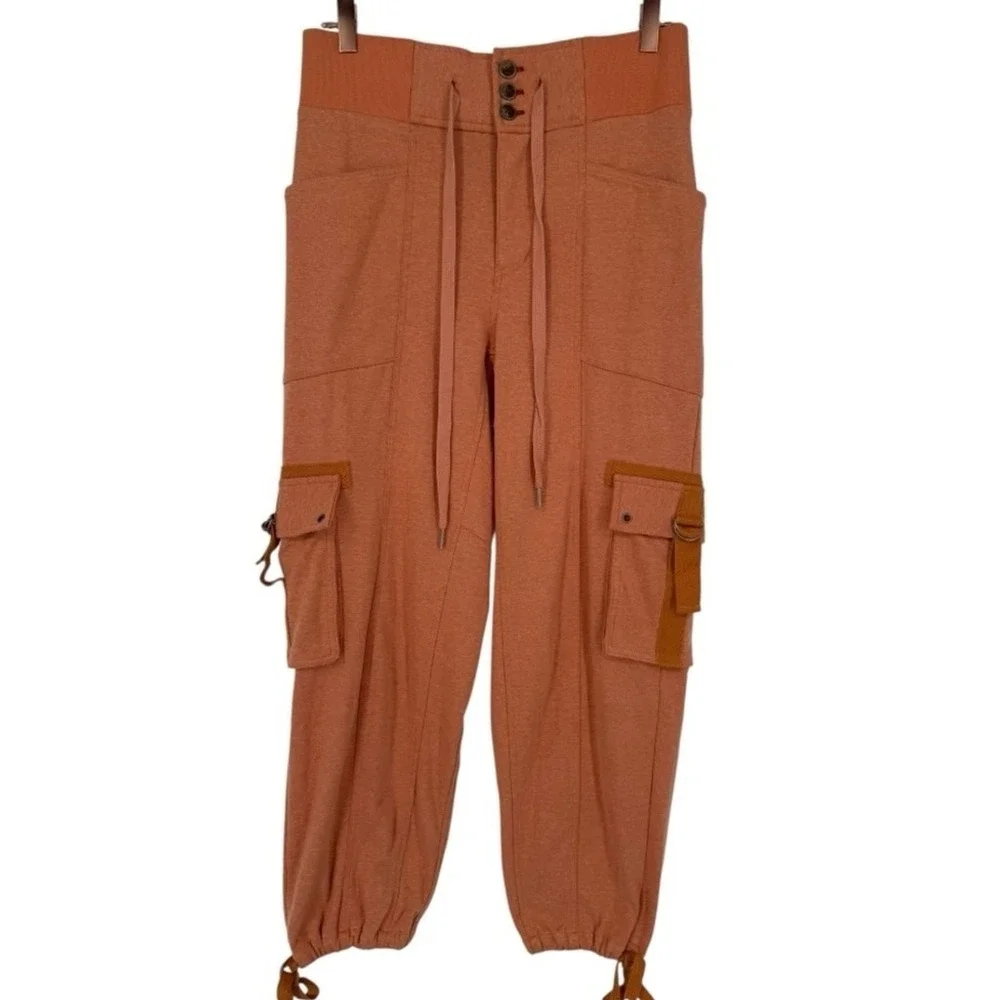 Free People Women's‎ Semi Charmed Cargo Jogger Pants Orange Size XS Activewear